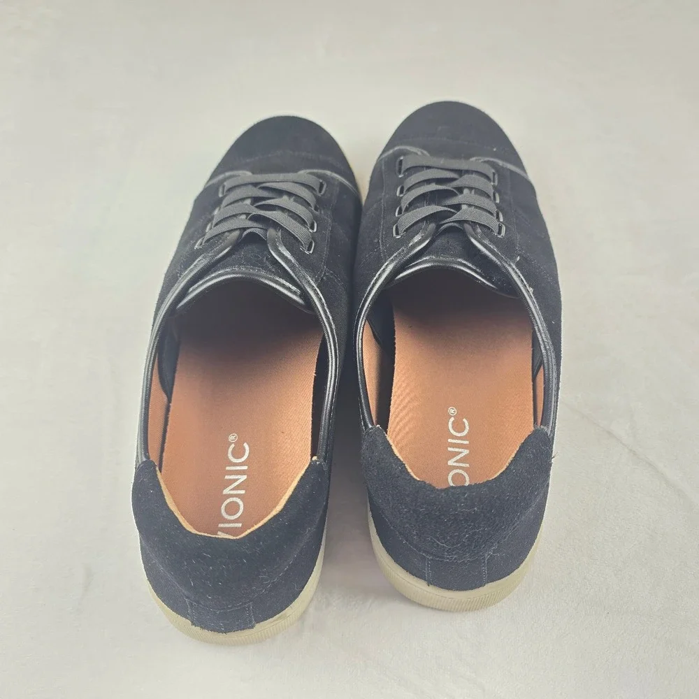 Vionic Black Suede Lace Up Sneakers‎ Women's Comfort Casual Shoes Size 9.5